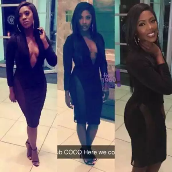 Tiwa Savage Flaunts Major Clevage In Capetown [Photos]